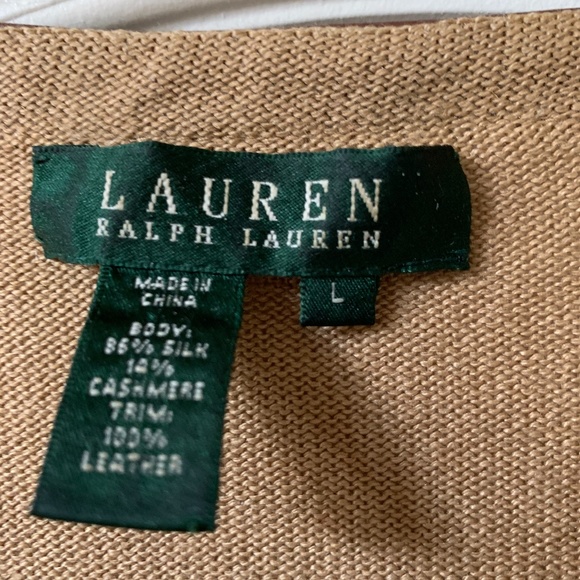 Lauren Ralph Lauren camel silk/cashmere sweater - Picture 3 of 4